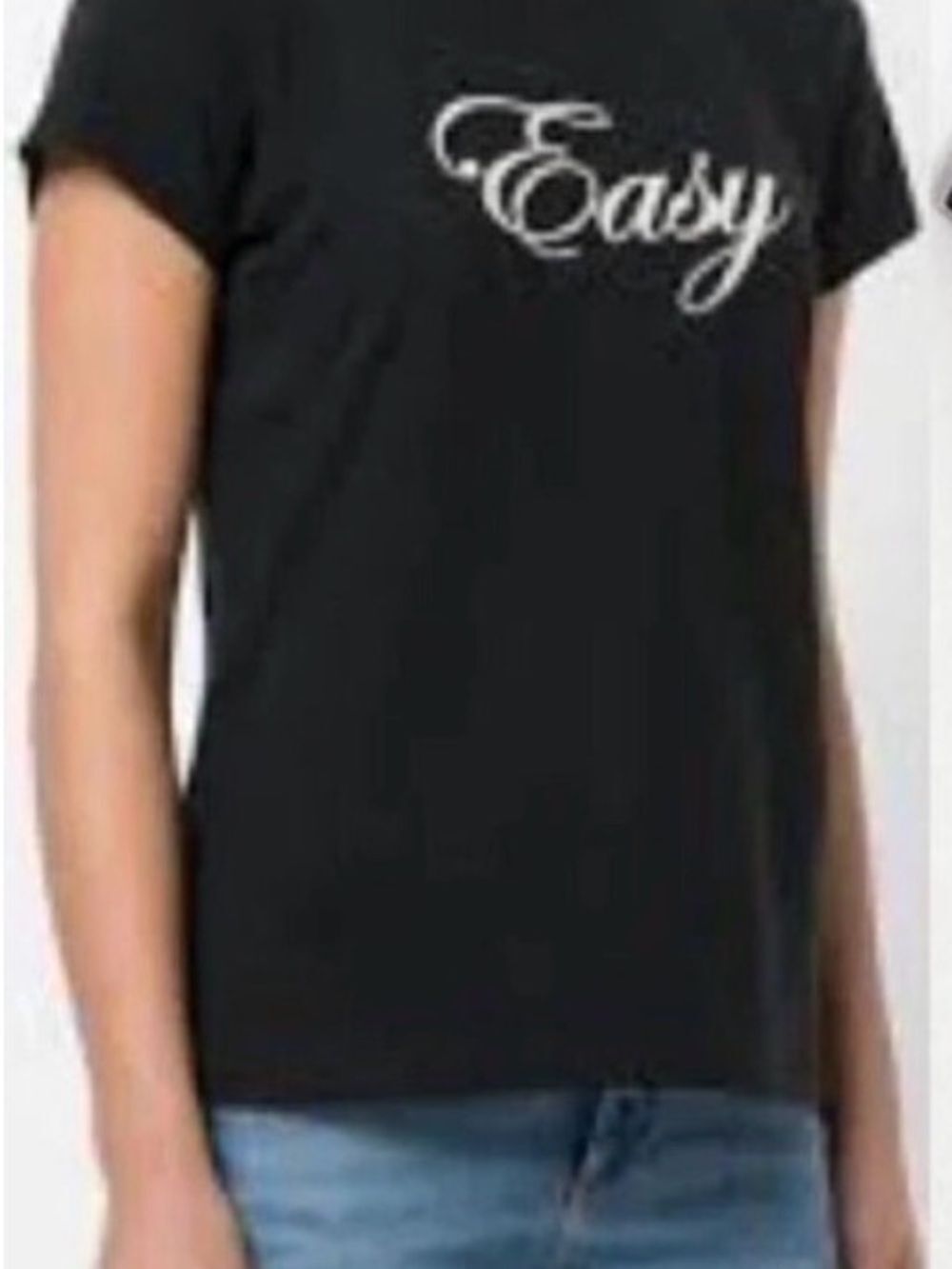 Rag & Bone Black “Easy” Graphic Tee Crew Neck Tee
